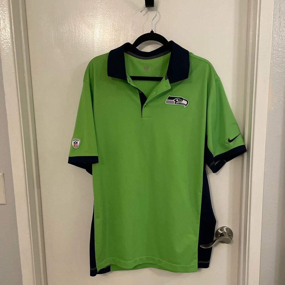 NIKE Seattle Seahawks Nike Rave Green Polo